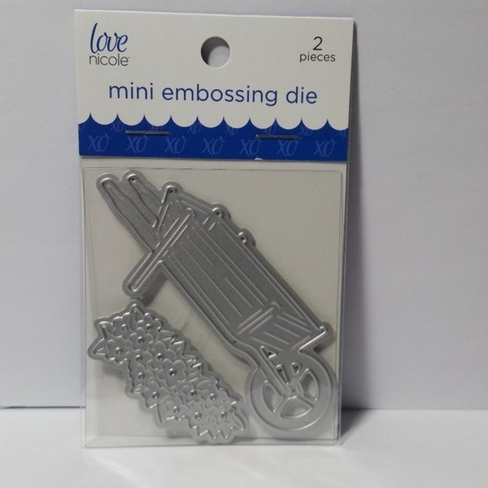 Mini Embossing Die Wheelbarrow Scrapbook Paper Crafts Card Making
